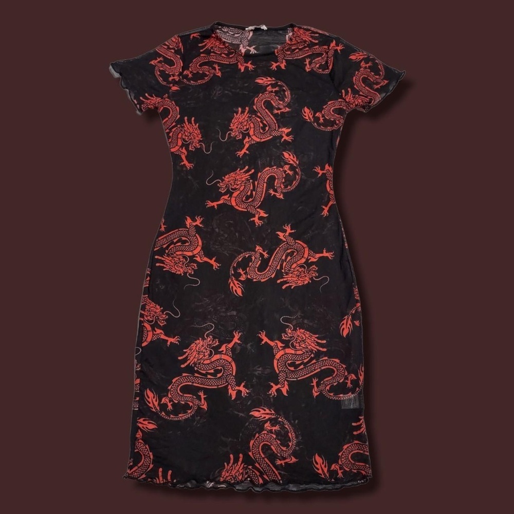 Bear Dance: Dragon Mesh Bodycon Mini Dress (Gypsy Warrior)
